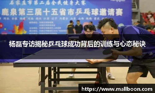杨磊专访揭秘乒乓球成功背后的训练与心态秘诀